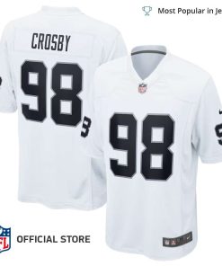 NFL Jersey Men’s Las Vegas Raiders Maxx Crosby Jersey White Game Jersey