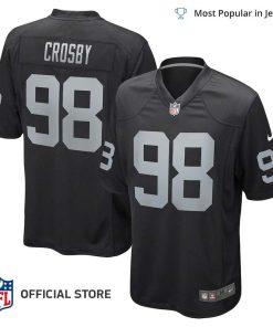NFL Jersey Men’s Las Vegas Raiders Maxx Crosby Jersey Black Game Player Jersey