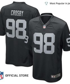NFL Jersey Men’s Las Vegas Raiders Maxx Crosby Jersey Black Game Jersey