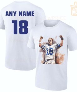 Personalized T Shirts Peyton Manning Colts Best White NFL Shirt Custom Name and Number