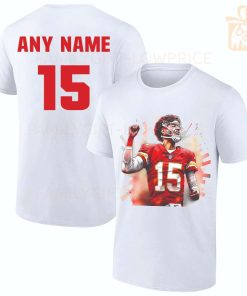 Personalized T Shirts Kansas Chiefs Patrick Mahomes Best White NFL Shirt Custom Name and Number