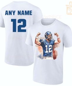 Personalized T Shirts Andrew Luck Colts Best White NFL Shirt Custom Name and Number