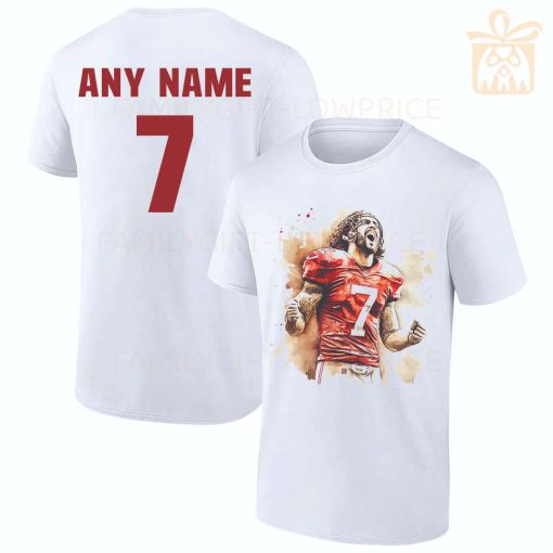 Personalized T Shirts Colin Kaepernick 49ers Best White NFL Shirt Custom Name and Number