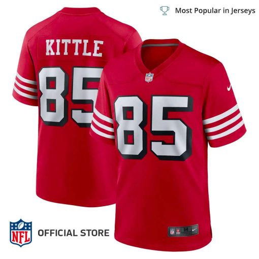 NFL Jersey Men’s San Francisco 49ers George Kittle Jersey Scarlet Alternate Game Jersey