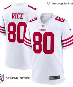 NFL Jersey Men’s San Francisco 49ers Jerry Rice Jersey White Retired Player Game Jersey