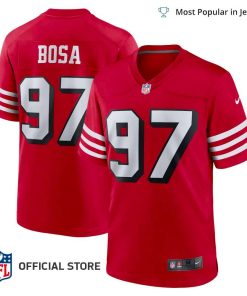 NFL Jersey Men’s San Francisco 49ers Nick Bosa Jersey Scarlet Alternate Game Player Jersey