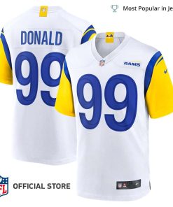 NFL Jersey Men’s Los Angeles Rams Aaron Donald Jersey White Alternate Player Game Jersey