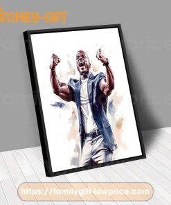 Watercolor Poster Adrian Peterson Georgia Southern Wall Decor Posters - Premium Poster for Room