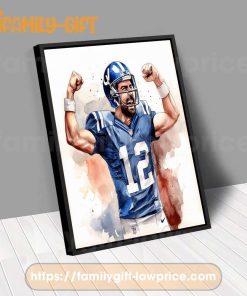 Watercolor Poster Andrew Luck Colts Wall Decor Posters - Premium Poster for Room