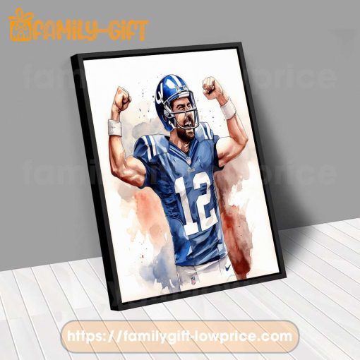 Watercolor Poster Andrew Luck Colts Wall Decor Posters – Premium Poster for Room