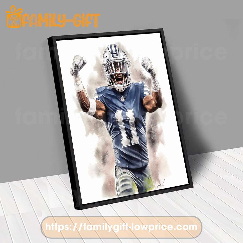 Micah Parsons Dallas Cowboys Canvas Framed Wall Art Poster 