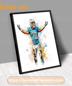 Watercolor Poster Justin Herbert Chargers Wall Decor Posters - Premium Poster for Room
