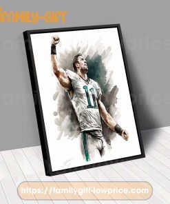 Watercolor Poster Tim Tebow Eagles Wall Decor Posters - Premium Poster for Room