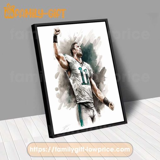 Watercolor Poster Tim Tebow Eagles Wall Decor Posters – Premium Poster for Room