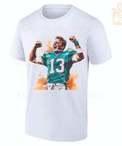 Personalized T Shirts Dan Marino Dolphins Best White NFL Shirt Custom Name and Number