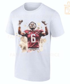 Personalized T Shirts Devonta Smith Alabama Best White NFL Shirt Custom Name and Number