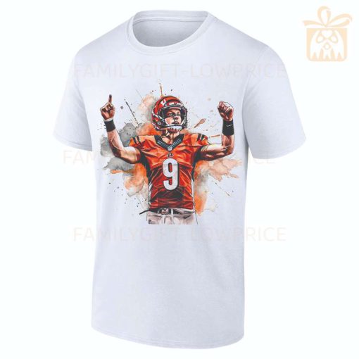 Personalized T Shirts Burrow Joe Cincinnati Bengals Best White NFL Shirt Custom Name and Number