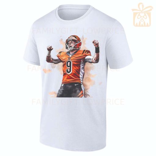 Personalized T Shirts Cincinnati Bengals Burrow Best White NFL Shirt Custom Name and Number