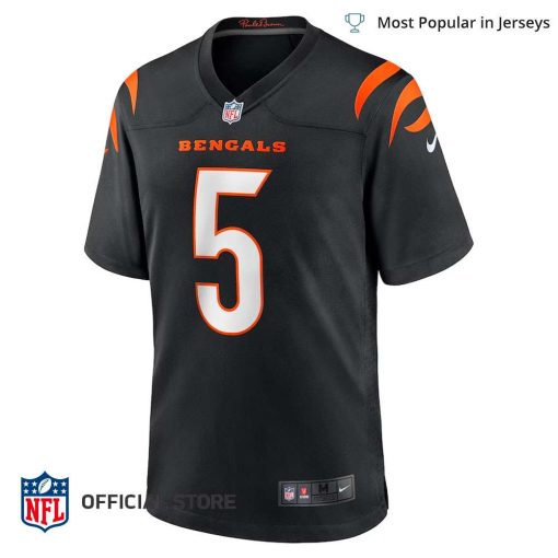 NFL Jersey Men’s Cincinnati Bengals Tee Higgins Jersey Black Game Player Jersey