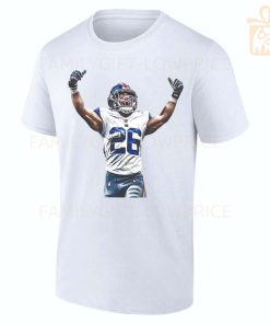 Personalized T Shirts Saquon Barkley Giants Best White NFL Shirt Custom Name and Number
