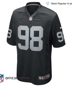 Men's Nike Maxx Crosby Black Las Vegas Raiders Game Jersey