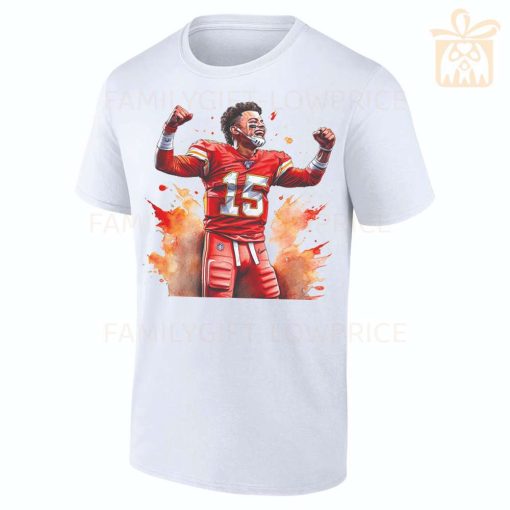Personalized T Shirts Patrick Mahome Kansas City Chiefs Best White NFL Shirt Custom Name and Number