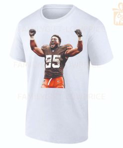 Personalized T Shirts Myles Garrett Browns Best White NFL Shirt Custom Name and Number
