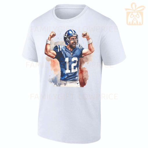 Personalized T Shirts Andrew Luck Colts Best White NFL Shirt Custom Name and Number
