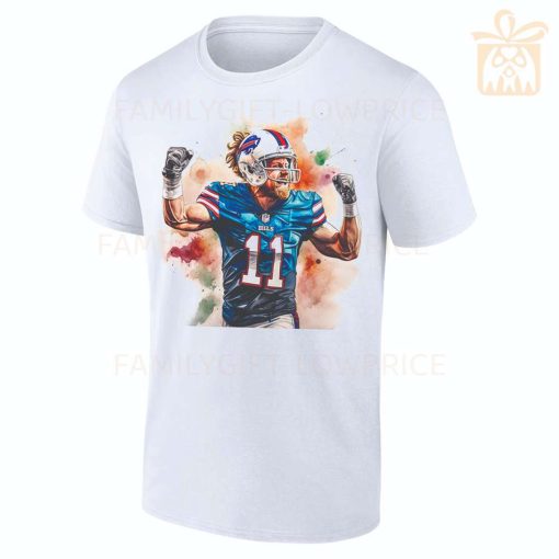 Personalized T Shirts Cole Beasley Bills Best White NFL Shirt Custom Name and Number