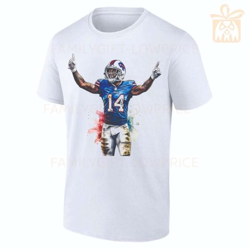 Personalized T Shirts Stefon Diggs Buffalo Bills Best White NFL Shirt Custom Name and Number