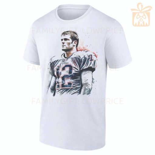 Personalized T Shirts Tom Brady Patriots Best White NFL Shirt Custom Name and Number