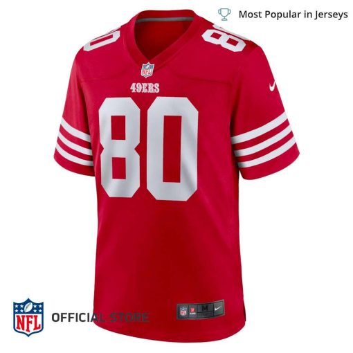 NFL Jersey Men’s San Francisco 49ers Jerry Rice Jersey Scarlet Retired Team Player Game Jersey