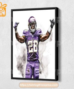 Watercolor Poster Adrian Peterson Vikings Wall Decor Posters - Premium Poster for Room