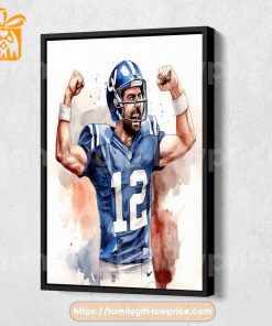 Watercolor Poster Andrew Luck Colts Wall Decor Posters - Premium Poster for Room