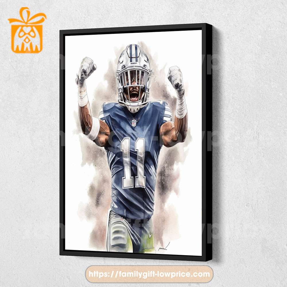 Micah Parsons Dallas Cowboys Canvas Framed Wall Art Poster 