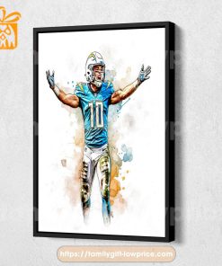 Watercolor Poster Justin Herbert Chargers Wall Decor Posters - Premium Poster for Room