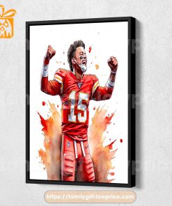 Watercolor Poster Patrick Mahome KC Chiefs Wall Decor Posters - Premium Poster for Room