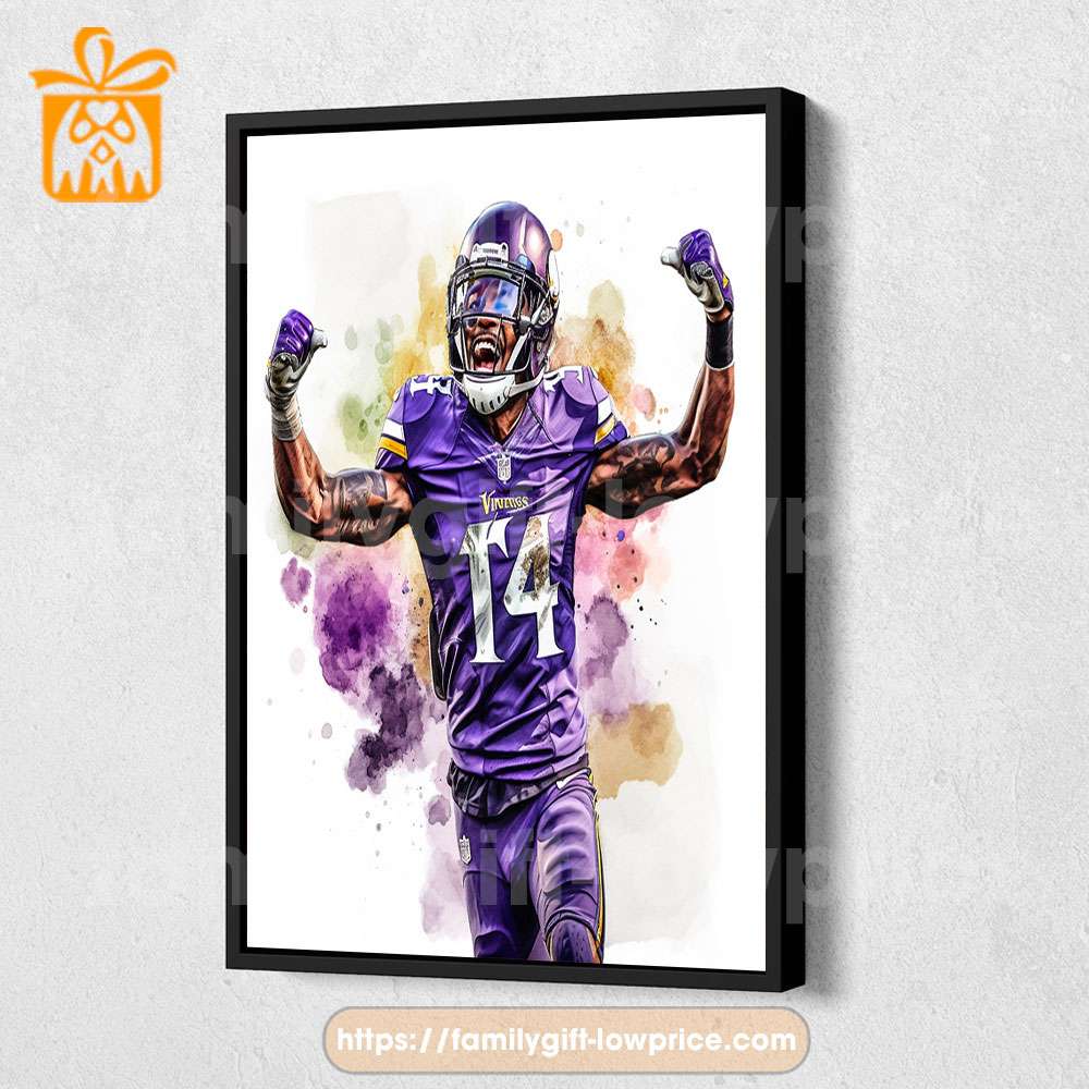 Stefon Diggs Minnesota Vikings Art Wall Indoor Room Poster