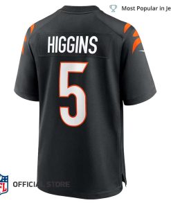 NFL Jersey Men’s Cincinnati Bengals Tee Higgins Jersey Black Game Player Jersey