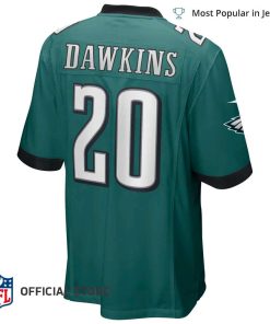 NFL Jersey Men’s Philadelphia Eagles Brian Dawkins Jersey Midnight Green Game Retired Player Jersey