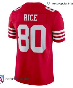 NFL Jersey Men’s San Francisco 49ers Jerry Rice Jersey Scarlet Vapor Limited Retired Player Jersey