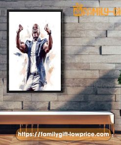 Watercolor Poster Adrian Peterson Georgia Southern Wall Decor Posters - Premium Poster for Room