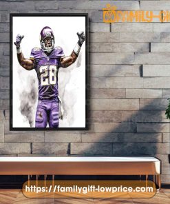 Watercolor Poster Adrian Peterson Vikings Wall Decor Posters - Premium Poster for Room