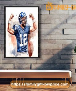 Watercolor Poster Andrew Luck Colts Wall Decor Posters - Premium Poster for Room