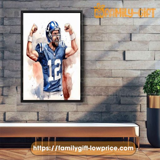 Watercolor Poster Andrew Luck Colts Wall Decor Posters – Premium Poster for Room