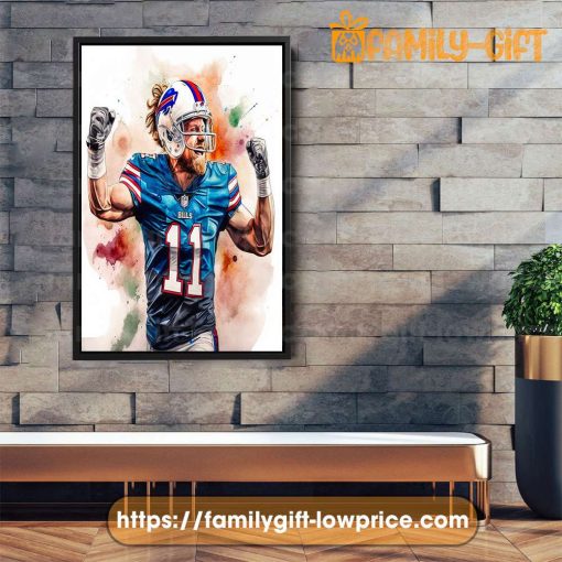 Watercolor Poster Cole Beasley Bills Wall Decor Posters – Premium Poster for Room