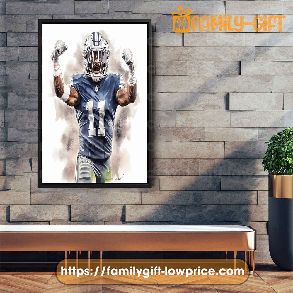 Micah Parsons Dallas Cowboys Canvas Framed Wall Art Poster 