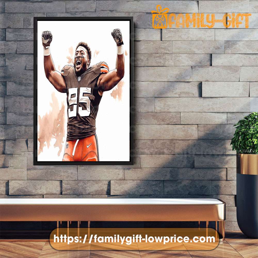 Myles Garrett Defensive End Cleveland Browns Art Wall Room Poster