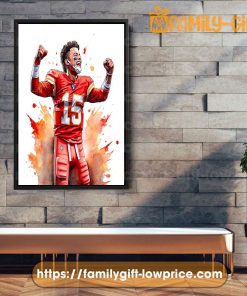 Watercolor Poster Patrick Mahome KC Chiefs Wall Decor Posters - Premium Poster for Room