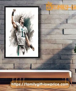 Watercolor Poster Tim Tebow Eagles Wall Decor Posters - Premium Poster for Room